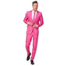 Costume Mr Solid Rosa Uomo Suitmeister - I Più Originali - Rosa - XL (58)