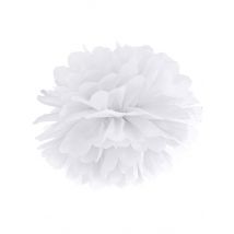 Pompon Da Appendere In Carta Bianca 35 Cm - Anni '20 - '30 - Grigio, bianco - Taglia Unica