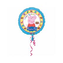 Palloncino Alluminio Happy Birthday Peppa Pig 43 Cm - Decorazione Atmosfera Compleanno - Multicolore - Taglia unica