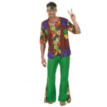 Costume Da Hippie Flower Power Per Uomo - Hippie - Multicolore - L