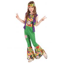 Costume da hippie flower power per bambina