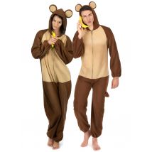 Costume Di Coppia Scimmia - Animali - Marrone - Taglia Unica