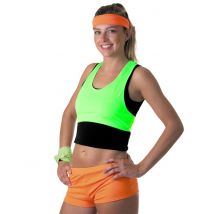 Top Verde Acido Per Donna - Anni 80 Fluo - Fluo - Taglia unica