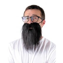 Barba Hipster Nera Adulto - Colori - Nero - Taglia unica