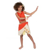Costume Hawaii Corallo Per Bambina - Hawaï - Arancione - 5 - 6 anni (110/116 )
