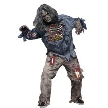 Costume Da Zombie Terribile Per Uomo Halloween - Zombie - Argento - M / L