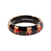 Braccialetto Rigido Con Denti Disegnati - Magia E Orrore - Nero - Taglia Unica