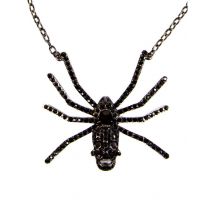 Collana Ragno Con Teschio Per Adulto - Zucche, Ragni - Nero - Taglia Unica