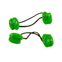 2 Elastici Per Capelli Con Cervello Verde - I Piu Originali Halloween - Verde - Taglia Unica