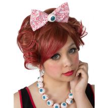 Fascia Per Capelli Con Occhio - Magia E Orrore - Rosso - Taglia Unica