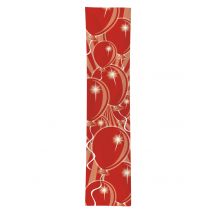 Striscione Compleanno Palloncini Rossi 300 X 60 Cm - Rosso - Taglia Unica