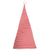 Cappello Da Notte Rosso E Bianco Con Pompom Adulto - Tutti Accessori Natale - Rosso - Taglia Unica