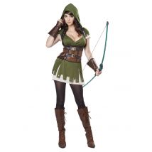 Costume Arciere Dei Boschi Per Donna - Personaggi Delle Fiabe - Verde - S