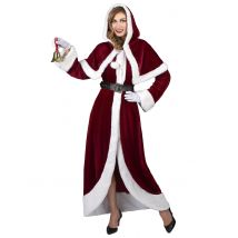 Costume Mamma Natale Super Lusso Da Donna - Colori - Rosso - Large