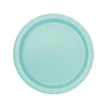 16 Piatti Di Cartone Verde Menta - Colori - Verde - Taglia Unica
