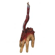 Mano Insanguinata Su Gancio Halloween - Accessori Carnevale - Multicolore - Taglia unica