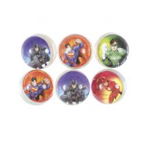 6 Palle Rimbalzanti Justice League - Idee Regalo Bambino - Multicolore - Taglia Unica