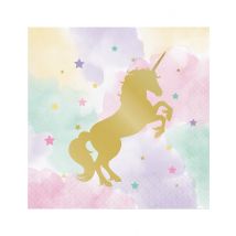 16 Tovaglioli Di Carta Unicorno - Animali - Multicolore - Taglia Unica