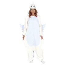 Costume Da Unicorno Bianco E Azzurro Per Adulto - Kigurumi - Blu - Taglia Unica