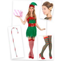 Set Costume Da Elfo Per Donna - Travestimenti Per Lettera - Multicolore - Taglia Unica