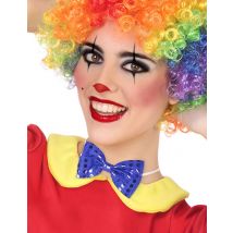 Farfallino Blu Con Brillantini Per Adulto - Circo - Clowns - Blu - Taglia Unica