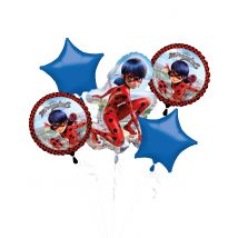 Set Di 5 Palloncini In Alluminio Ladybug - Eroi E Cattivi Leggendari - Multicolore - Taglia unica