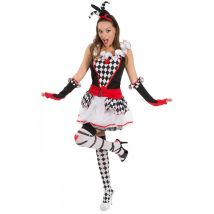 Costume Da Arlecchino A Scacchi Per Donna - Circo - Clowns - Multicolore - Large