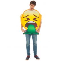 Costume Emoji Vomito Per Adulto - Umorismo - Giallo - Taglia Unica