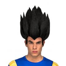 Parrucca Vegeta Dragon Ball Per Adulto - Manga - Nero - Taglia Unica