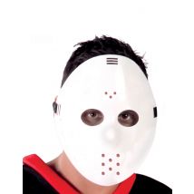 Maschera Da Hockey Bianca Per Adulto - Magia E Orrore - Grigio, bianco - Taglia Unica
