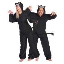 Costume Di Coppia Pantere Nere Adulto - Animali - Nero - Taglia Unica