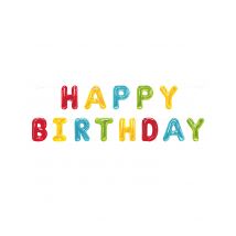 Ghirlanda Lettere Colorate Happy Birthday 2.74 M - Multicolore - Taglia Unica