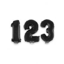 Palloncino In Alluminio Nero Con Numero 40 Cm - Decorazione Atmosfera Compleanno - Nero