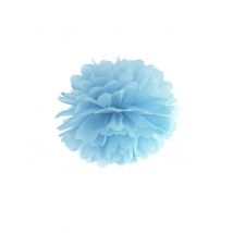 Pompom Da Appendere In Carta Azzurro 35 Cm - Decorazione Atmosfera Compleanno - Blu - Taglia Unica