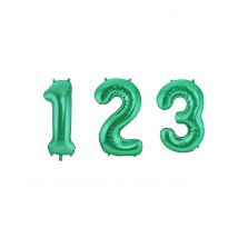Palloncino Alluminio Verde Metallizzato Con Cifre - Verde