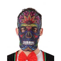 Maschera Teschio Nero Dia De Los Muertos Adulto - Tutta La Selezione Halloween - Multicolore - Taglia Unica