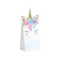 8 Buste Regalo Di Carta Unicorno Fatato - Universo Fantastico - Grigio, bianco - Taglia Unica