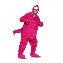 Costume Gentile Dinosauro Rosa Adulto - Animali - Rosa - M/L