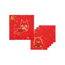 6 Tovaglioli In Carta Samsam 33 Cm - Eroi E Cattivi Leggendari - Rosso - Taglia Unica