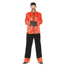 Costume Da Cinese Rosso E Dorato Per Uomo - Popoli Del Mondo - Rosso - L (52)