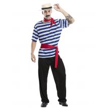 Costume Da Gondoliere Adulto - Uniformi - Multicolore - S