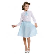 Gonna E Cravattino Anni 50 Per Bambina - Anni '50 - Blu - 7 - 9 anni (122 - 138 cm)