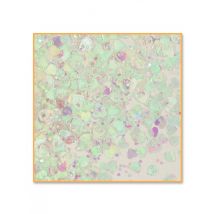 Coriandoli Da Tavola Cuori Iridiscenti - Grigio, Bianco - Taglia Unica