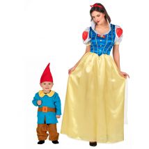 Costume Da Principessa E Nano Mamma E Figlio - Personaggi Delle Fiabe - Multicolore - Taglia Unica