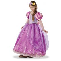 Costume Principessa Rapunzel Da Collezione Per Bambina - Eroi E Cattivi Leggendari - Viola - 7/8 anni (117/128 cm)