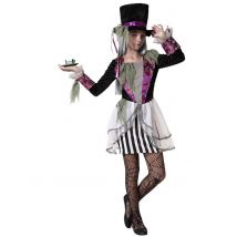 Costume Cappellaio Oscuro Bambina - Tutta La Selezione Halloween - Multicolore - 5 - 6 anni (115 - 130 cm)