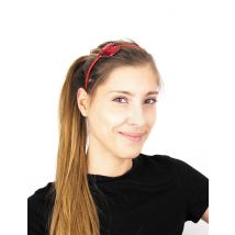 Cerchietto Con Cuore Di Paillettes Adulto! - Accessori San Valentino - Rosso - Taglia Unica