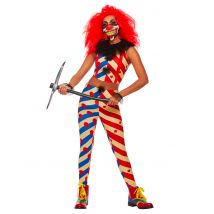 Costume Creepy Clown Donna - Circo - Clowns - Multicolore - M