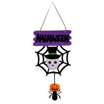 Decorazione Teschio Con Ragnatela Halloween - Magia E Orrore - Multicolore - Taglia Unica