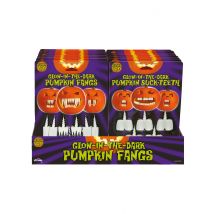 Decorazione Zucca Denti Fosforescenti - Zucche, Ragni - Grigio, bianco - Taglia unica